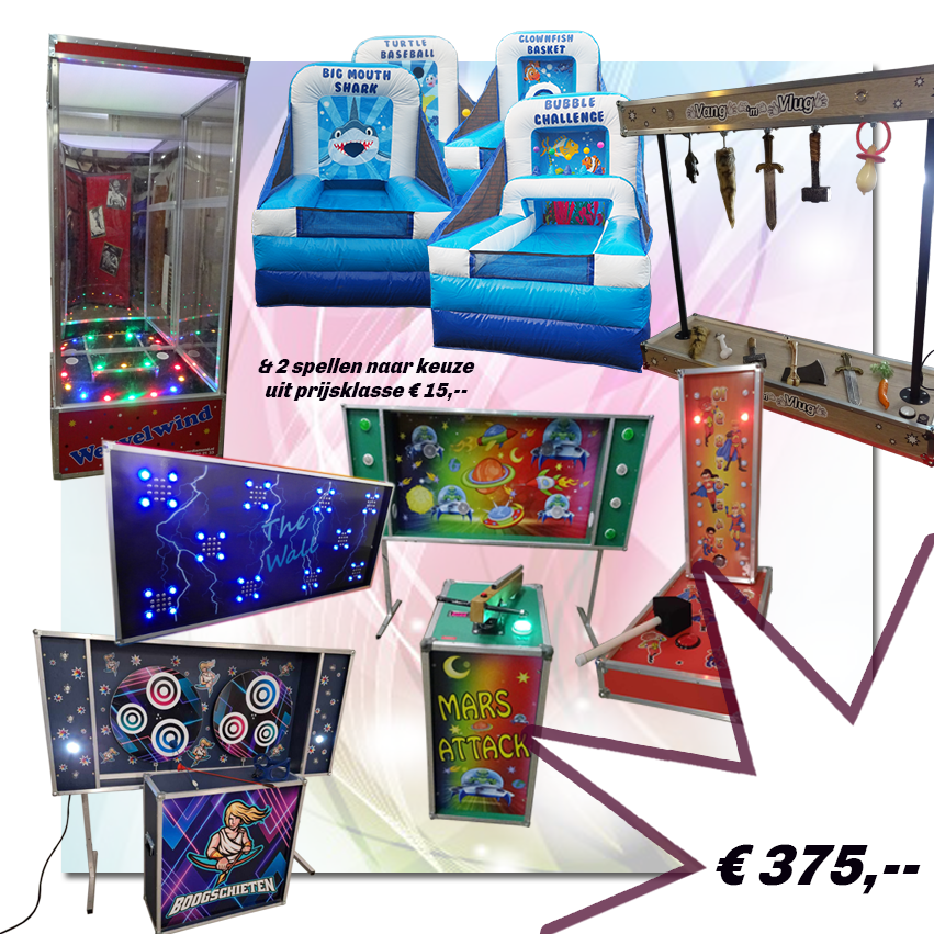 Mini Kermis Pakket Big Fun, een gevarieerd pakket met 12 spellen